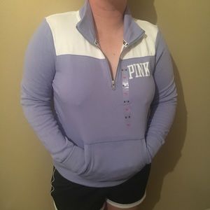 NWT Purple VS PINK Quarter Zip Sweater